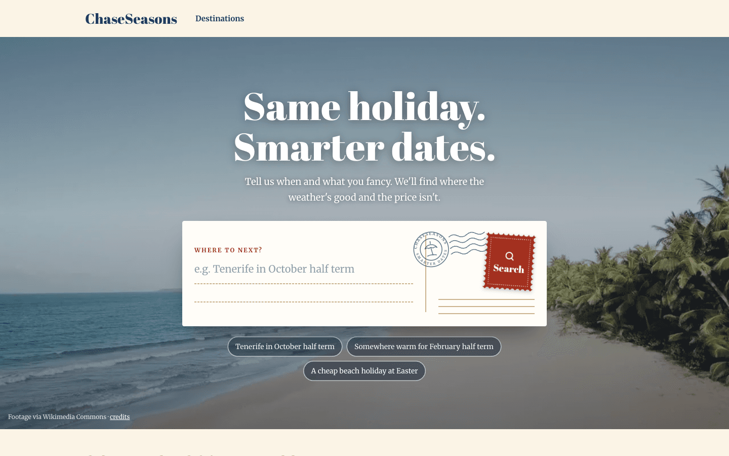 ChaseSeasons homepage